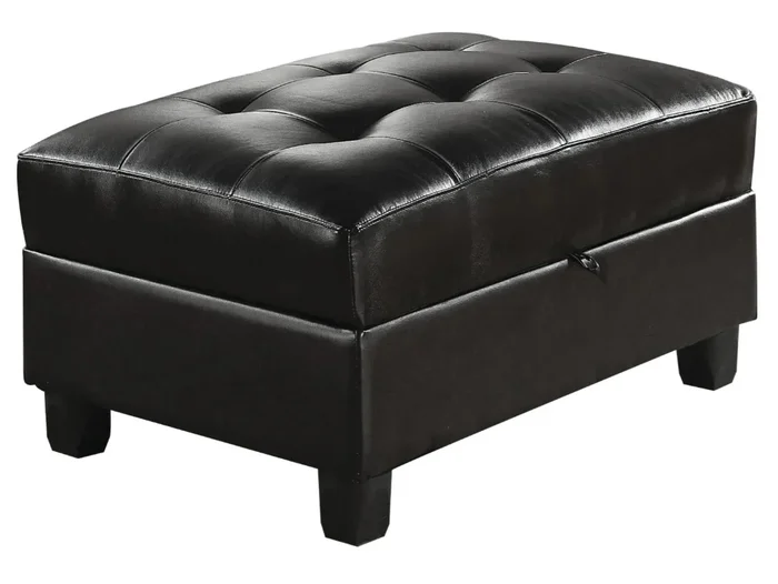38″ X 26″ X 18″ Espresso Bonded Leather Match Ottoman With Storage