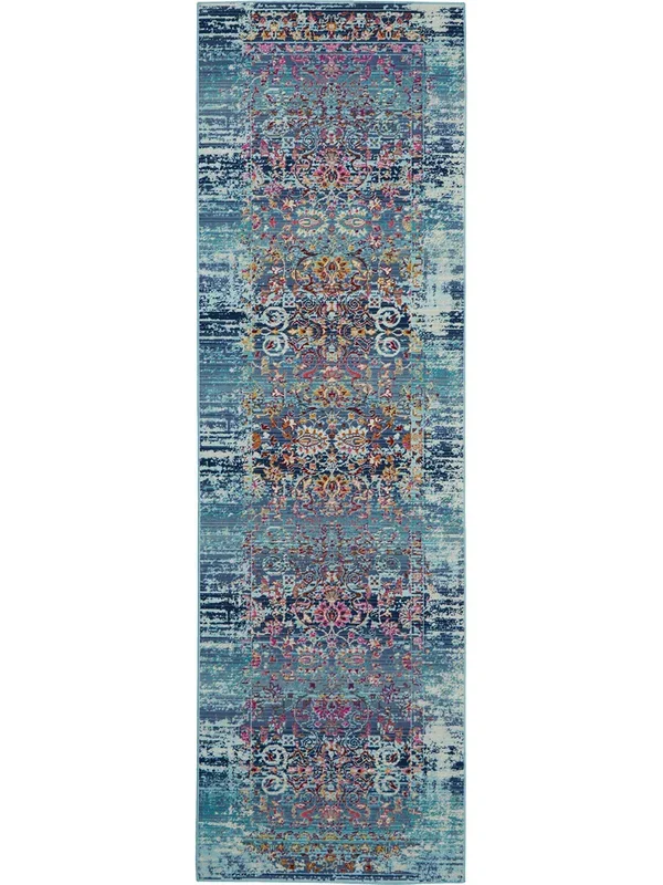 Vintage Kashan VKA02 Blue 2′ x 6′ Rug